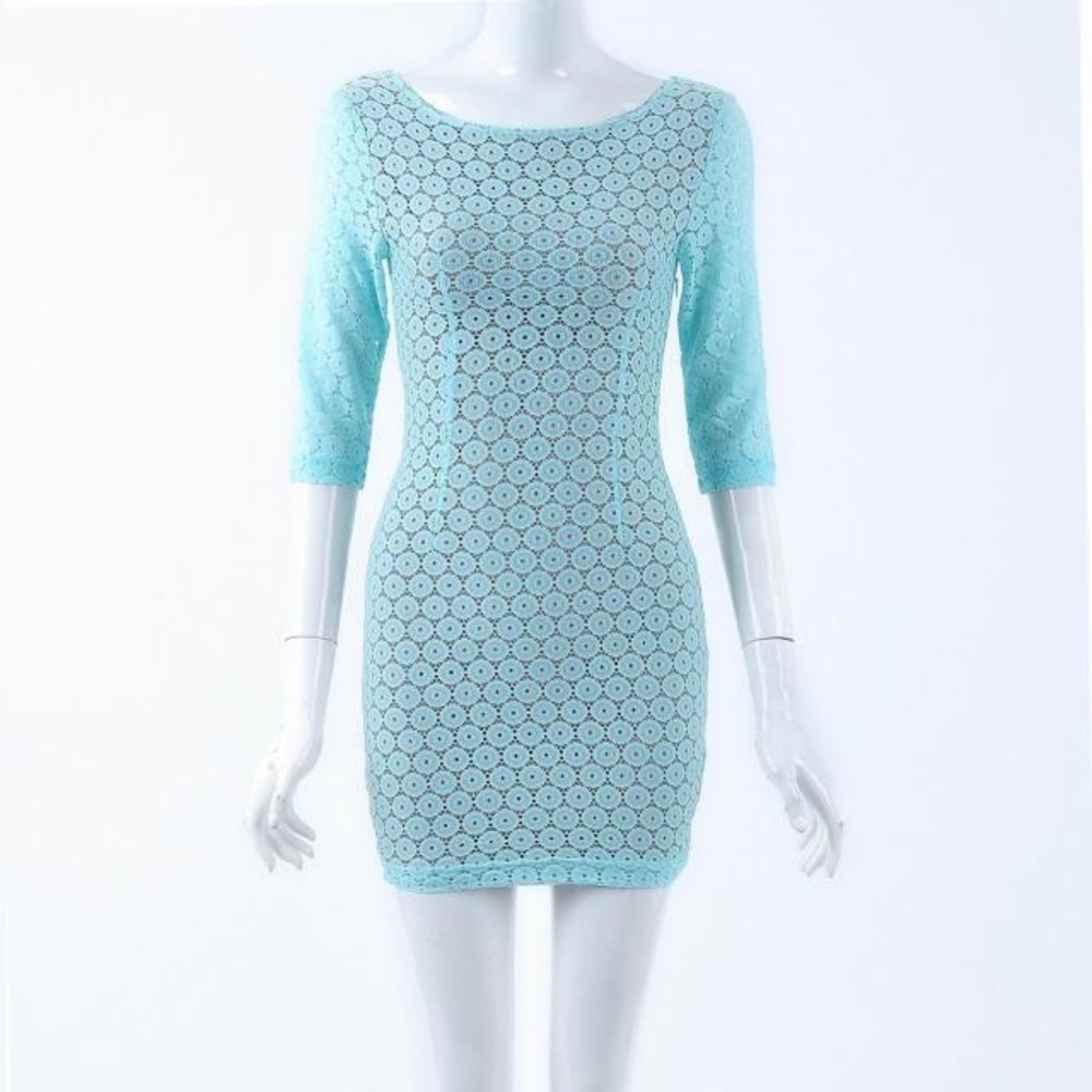 light blue dress